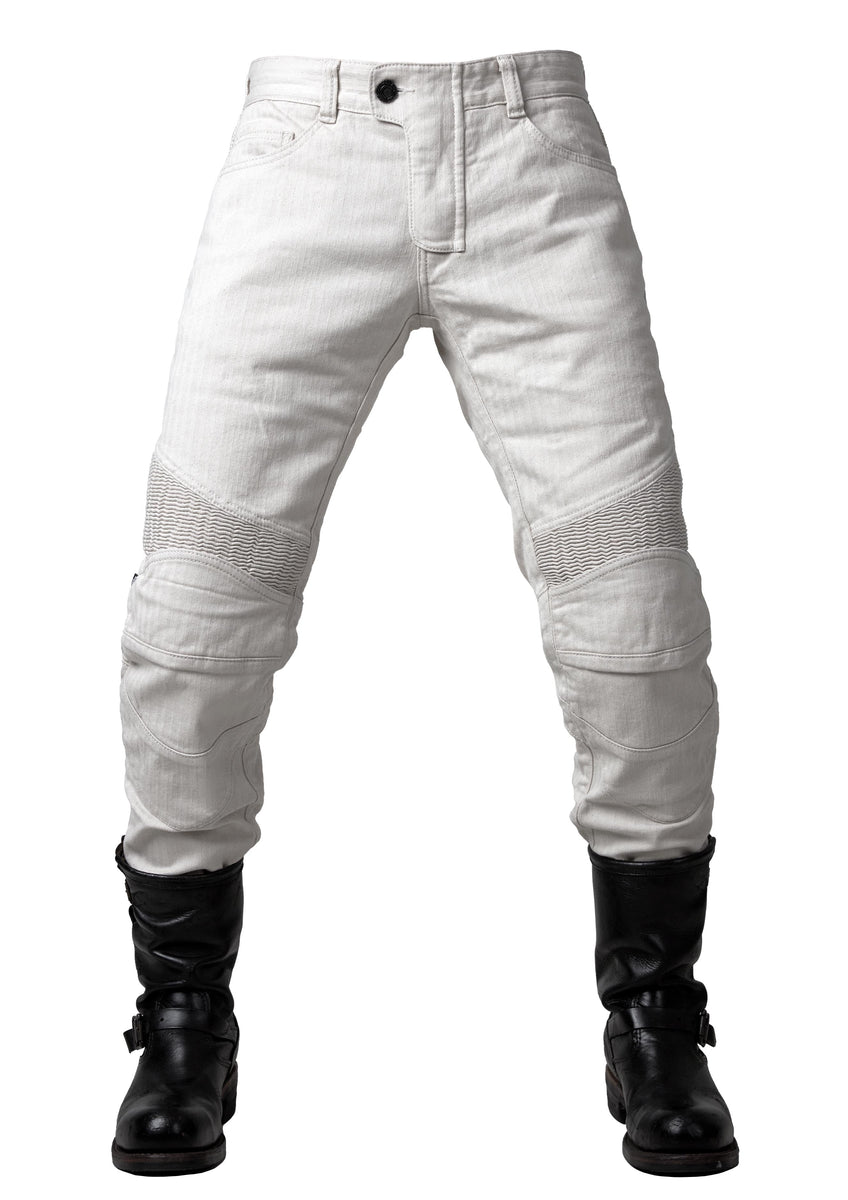 FEATHERBED CREAM Men's Motorcycle Riding Jeans