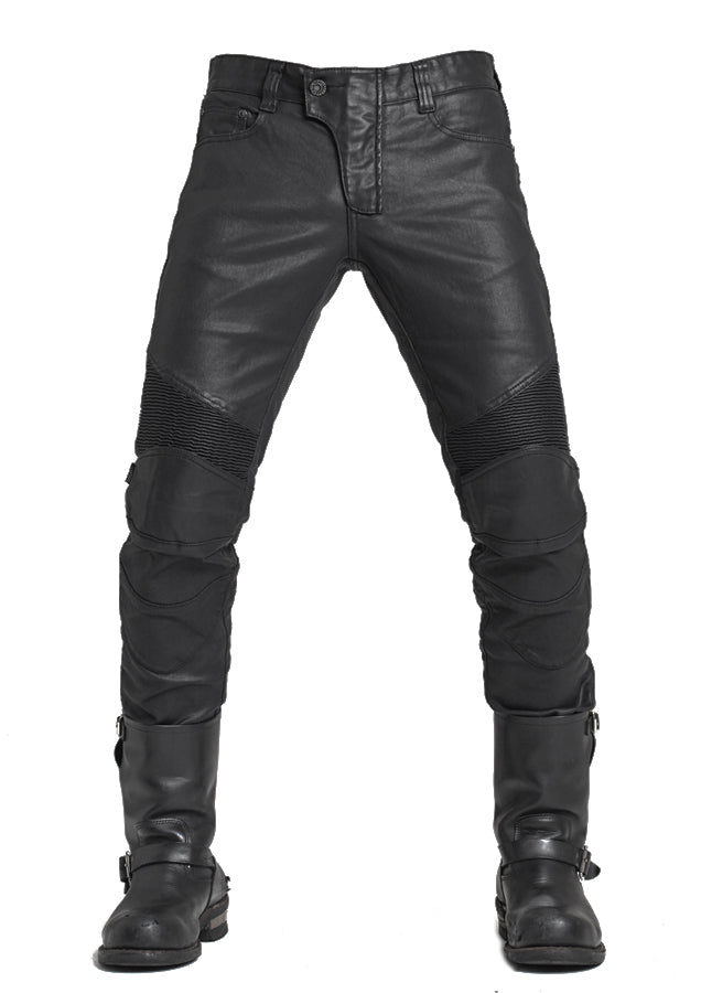 TRITON-G Women's Coated Black Motorcycle Riding Jeans